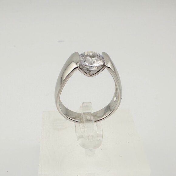 Shimmering and Beautiful 2.00 Carat DiamondLite Solitaire Ring  - Sterling - Picture 4 of 16